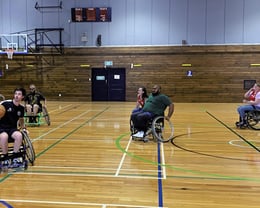 Wheelchair Basketball training
